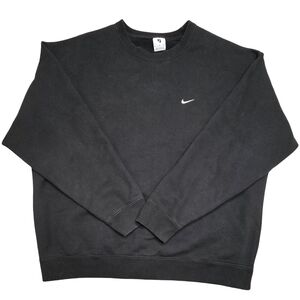 Nike Sweatshirt Mens XL Black Sportswear Pullover Crewneck Swoosh